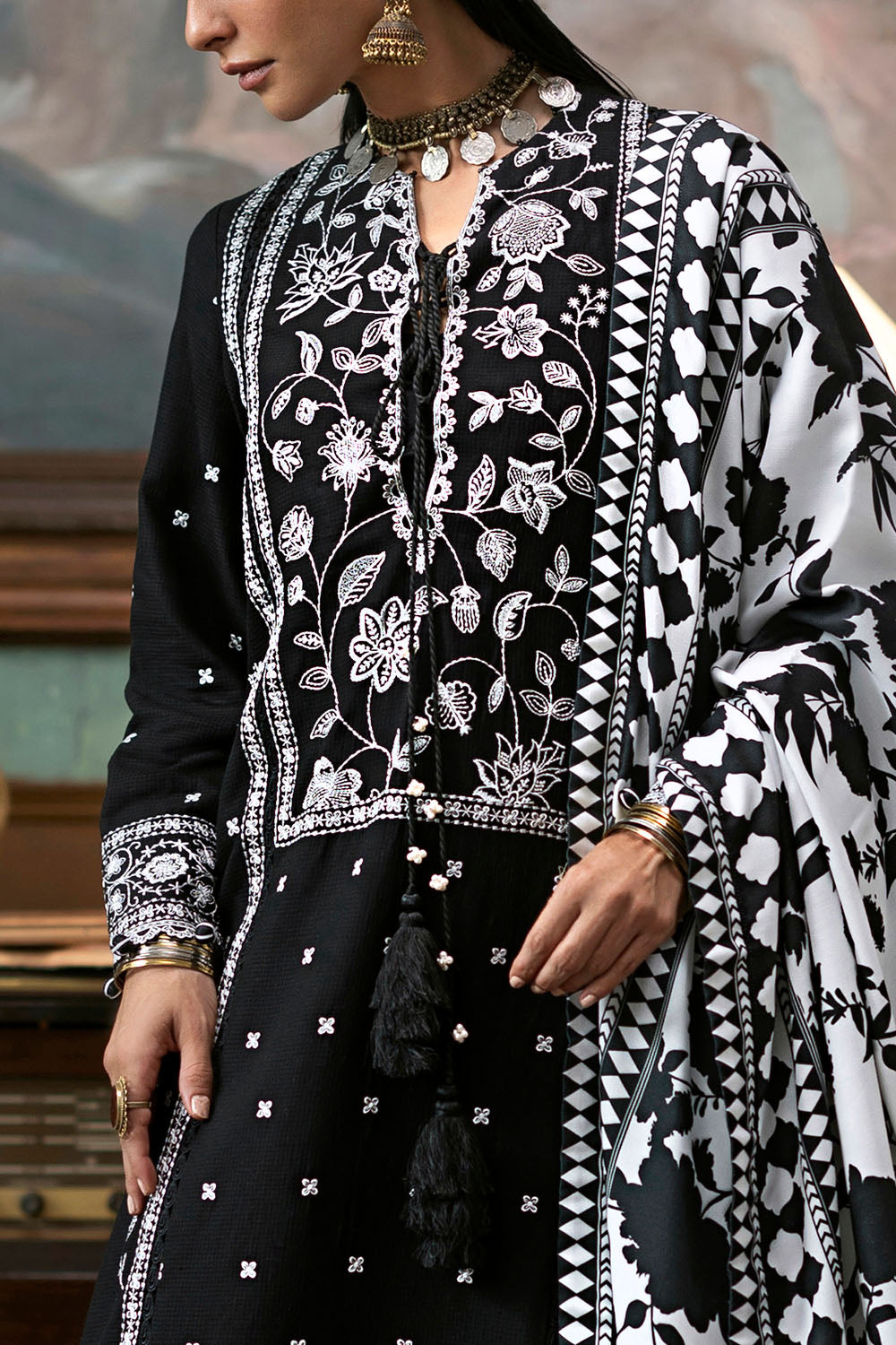 3 Piece Embroidered Suit