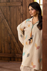2 Piece Printed Jacquard Slub Khaddar Shirt and Trouser SCT-52002