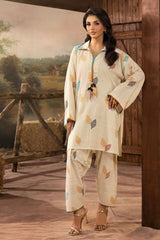 2 Piece Printed Jacquard Slub Khaddar Shirt and Trouser SCT-52002