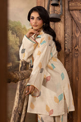 2 Piece Printed Jacquard Slub Khaddar Shirt and Trouser SCT-52002