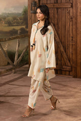 2 Piece Printed Jacquard Slub Khaddar Shirt and Trouser SCT-52002