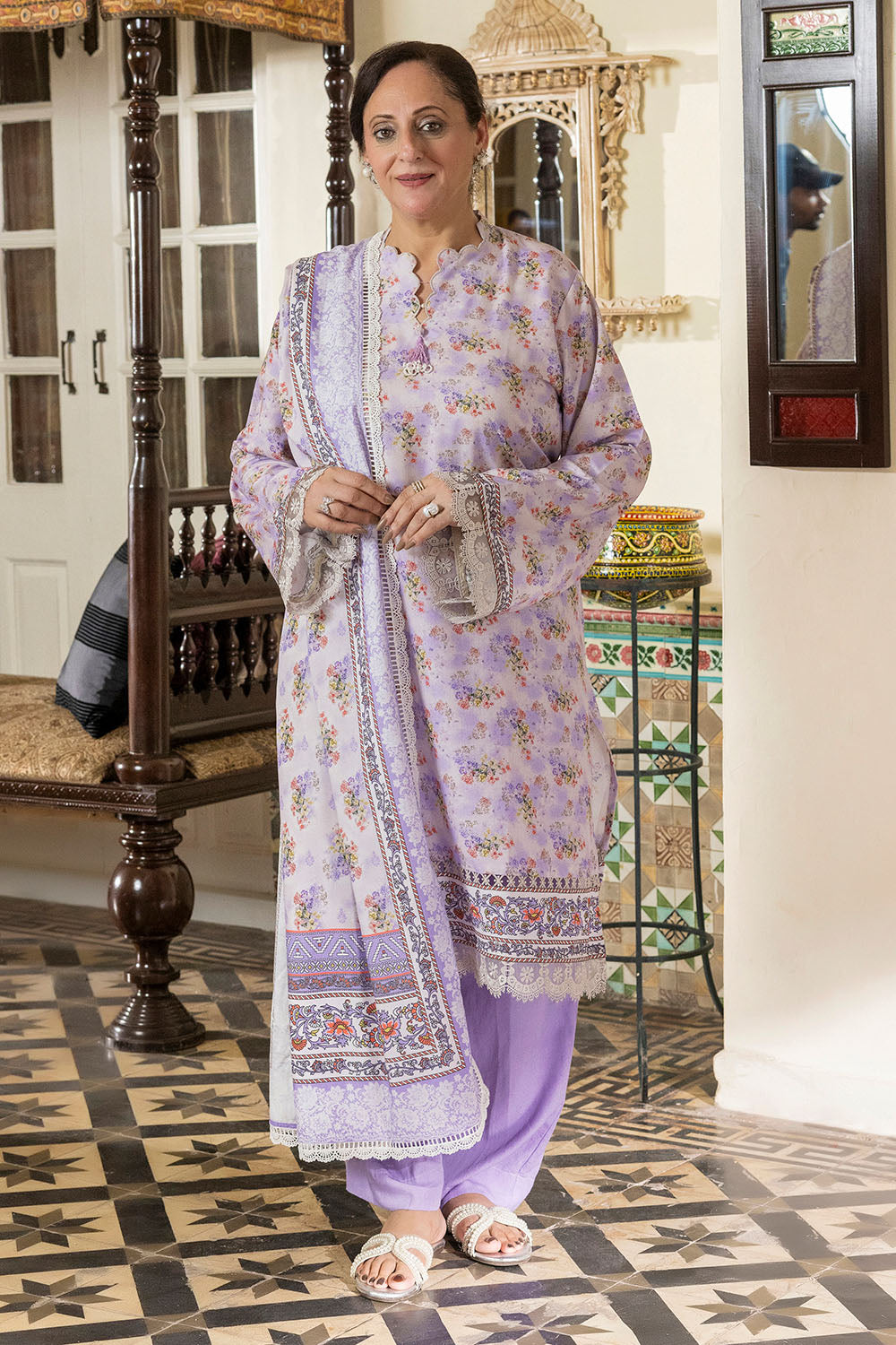 3 Piece Printed Karandi Suit