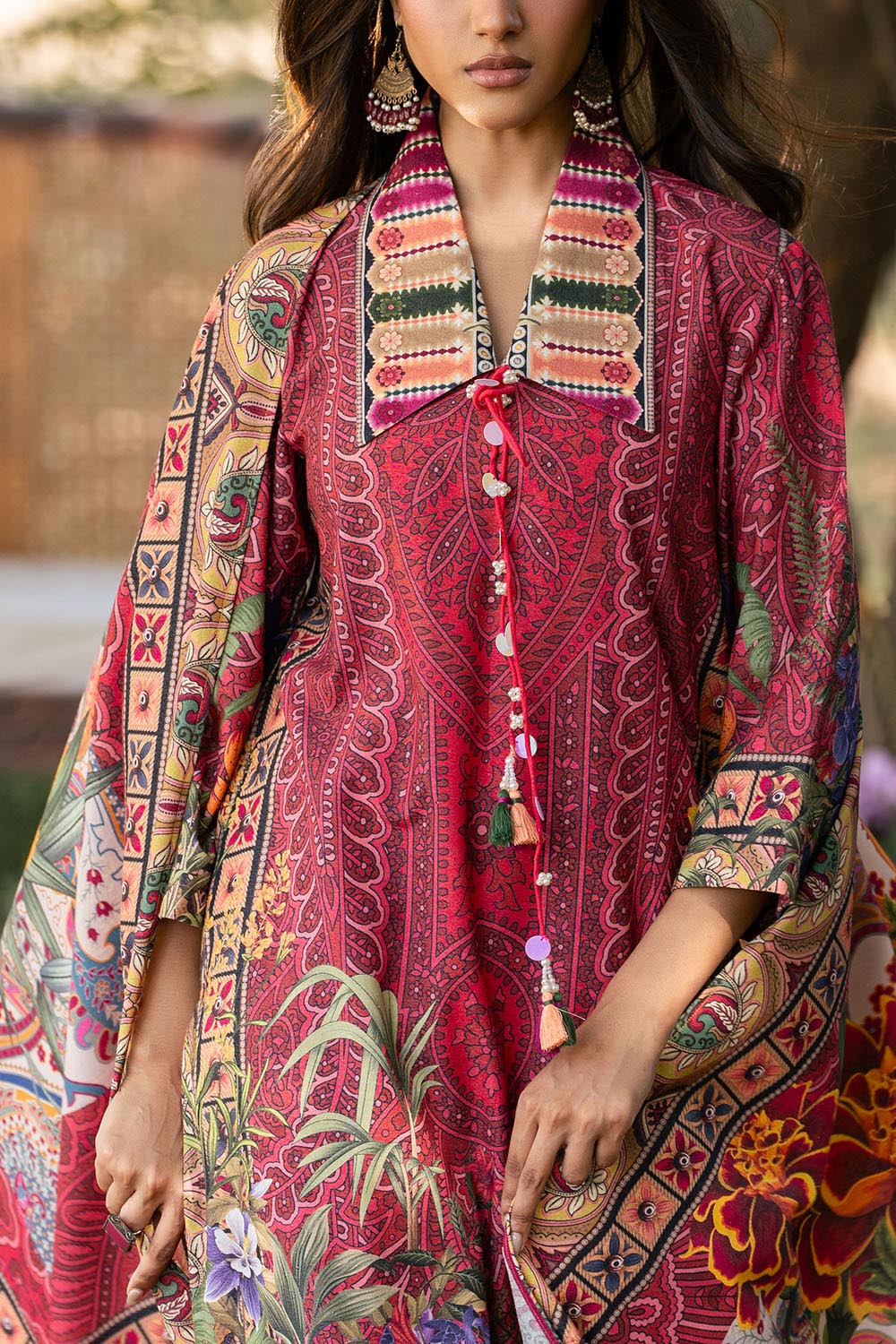 3 Piece Printed Karandi Suit