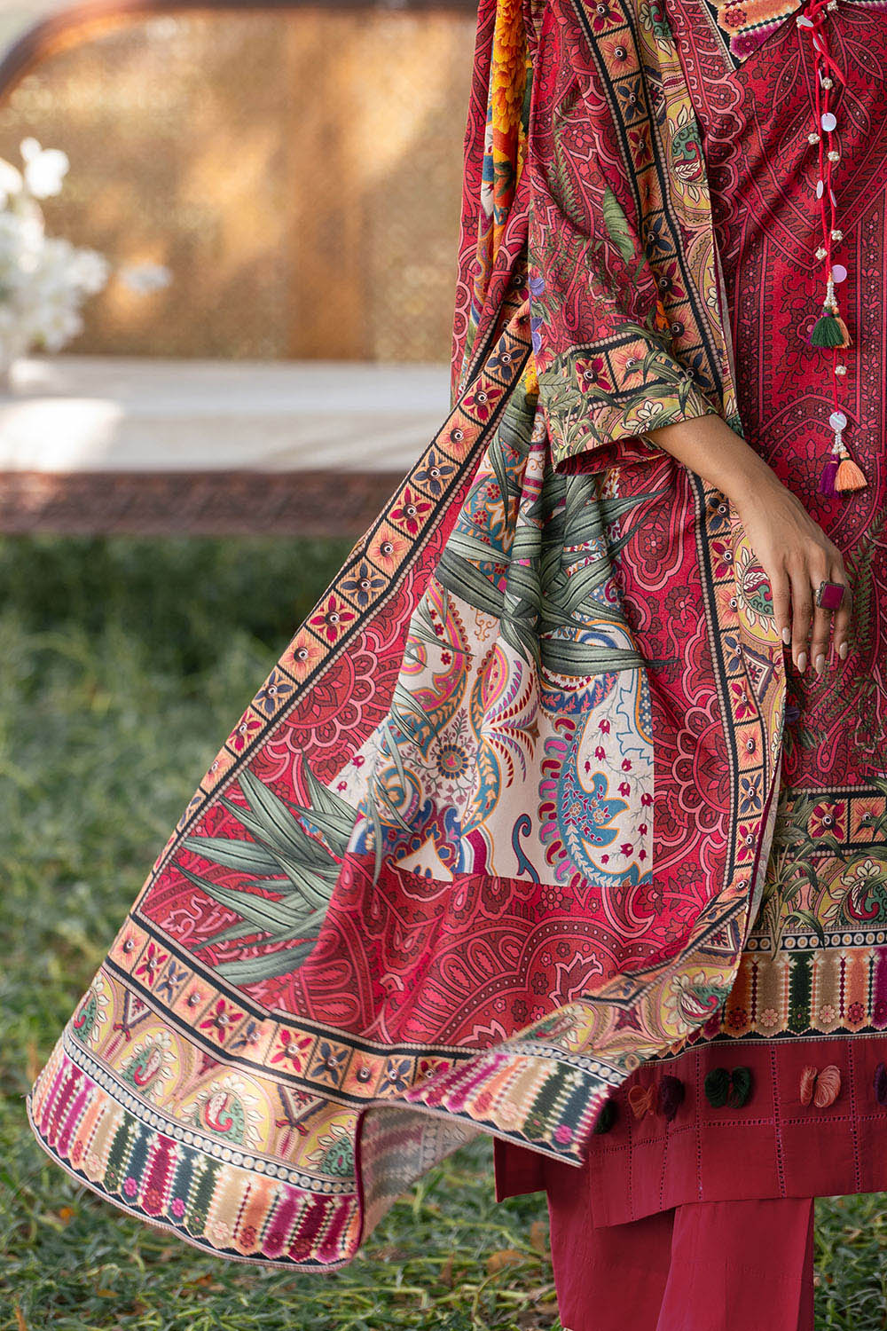 3 Piece Printed Karandi Suit