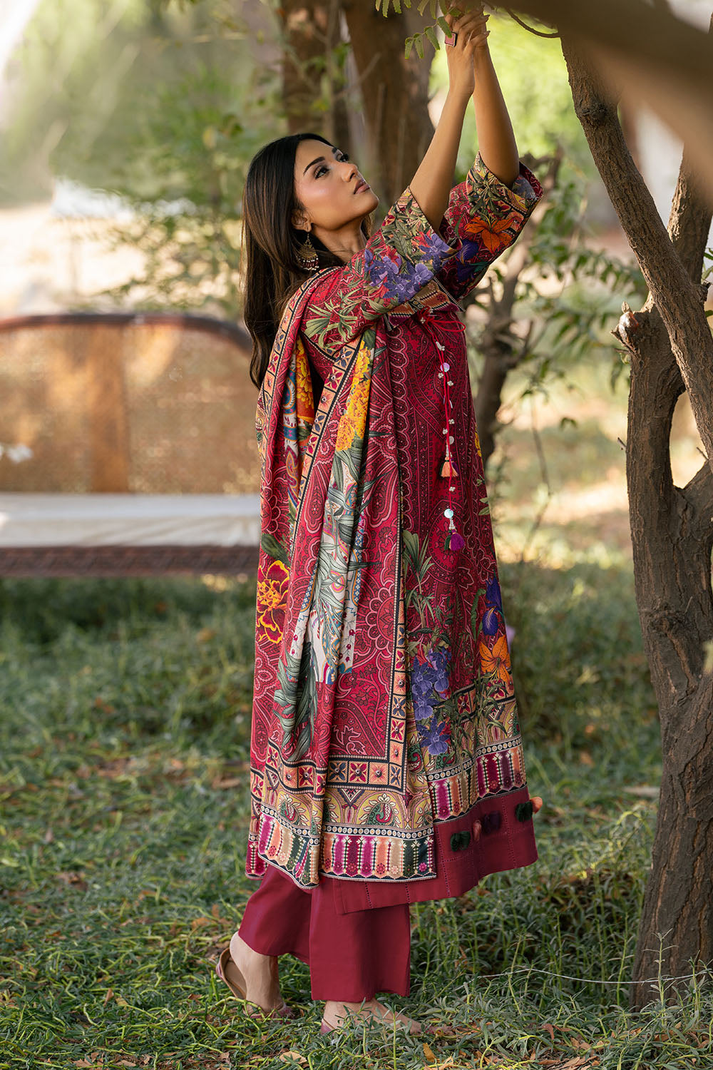 3 Piece Printed Karandi Suit