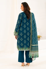 3 Piece Printed Khaddar Suit with Dupatta K-52040