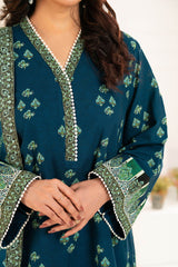 3 Piece Printed Khaddar Suit with Dupatta K-52040