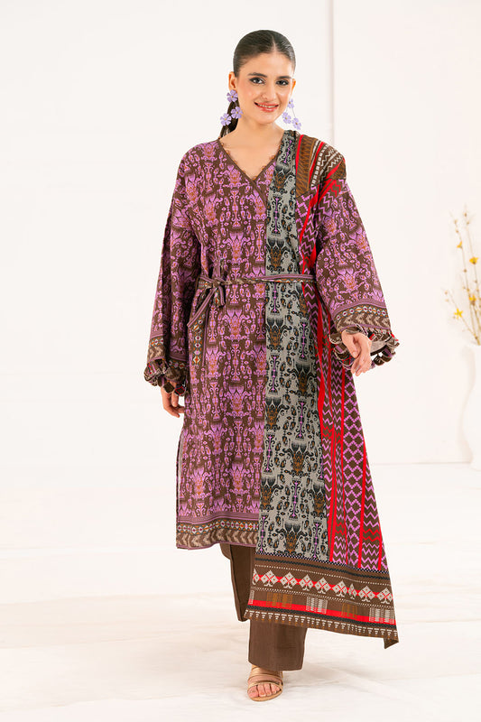 3 Piece Printed Khaddar Suit with Dupatta K-52044