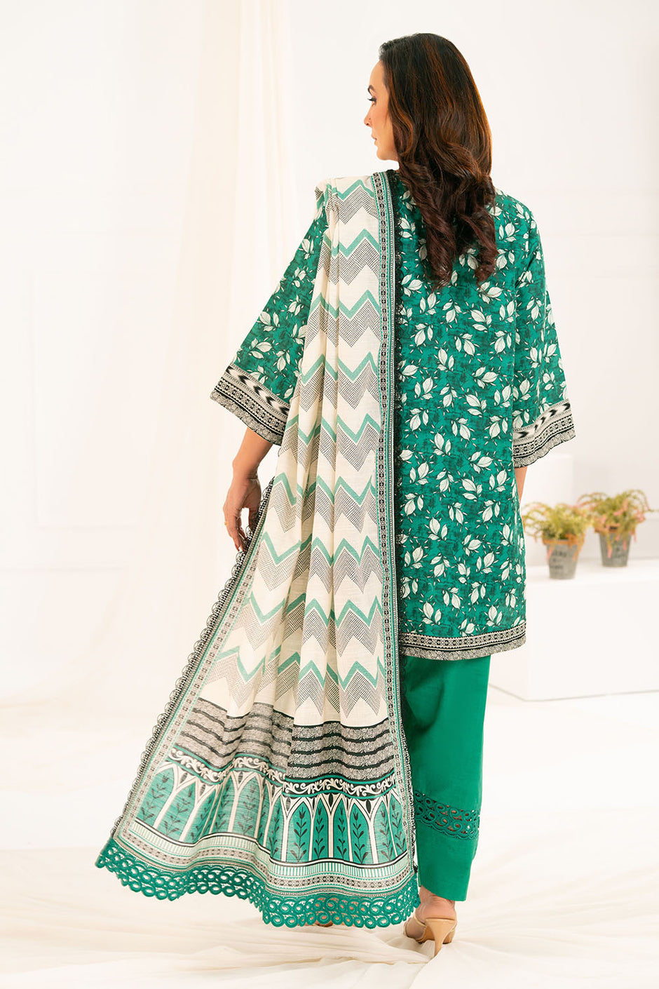 3 Piece Printed Khaddar Suit with Dupatta