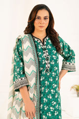 3 Piece Printed Khaddar Suit with Dupatta K-52065