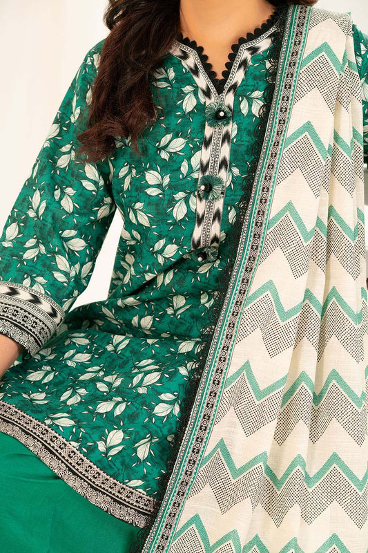 3 Piece Printed Khaddar Suit with Dupatta K-52065