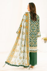 3 Piece Printed Khaddar Suit with Dupatta K-52083