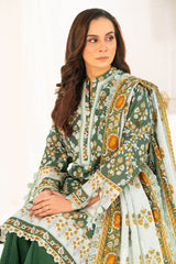 3 Piece Printed Khaddar Suit with Dupatta K-52083