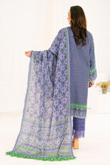 3 Piece Printed Khaddar Suit with Dupatta K-52084