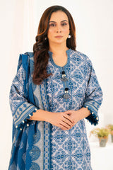 3 Piece Printed Khaddar Suit with Dupatta K-52085