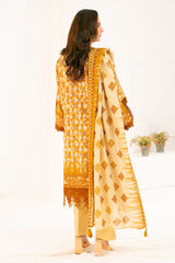 3 Piece Printed Khaddar Suit with Dupatta K-52087