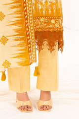 3 Piece Printed Khaddar Suit with Dupatta K-52087