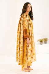 3 Piece Printed Khaddar Suit with Dupatta K-52087