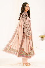3 Piece Printed Khaddar Suit with Dupatta K-52091