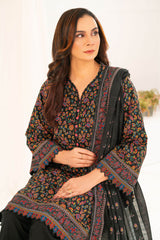 3 Piece Printed Khaddar Suit with Dupatta K-52092