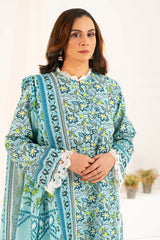 3 Piece Printed Khaddar Suit with Dupatta K-52093