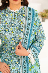 3 Piece Printed Khaddar Suit with Dupatta K-52093