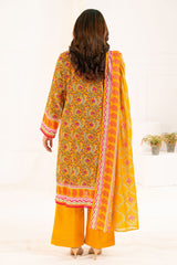 3 Piece Printed Khaddar Suit with Dupatta K-52099