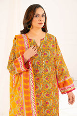 3 Piece Printed Khaddar Suit with Dupatta K-52099