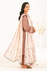 3 Piece Printed Khaddar Suit with Dupatta K-52106