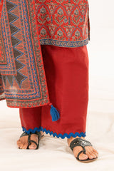 3 Piece Printed Khaddar Suit with Dupatta K-52107
