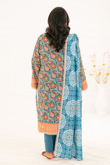3 Piece Printed Khaddar Suit with Dupatta K-52108