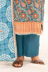 3 Piece Printed Khaddar Suit with Dupatta K-52108