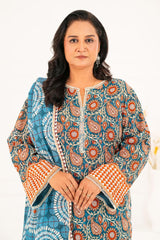 3 Piece Printed Khaddar Suit with Dupatta K-52108