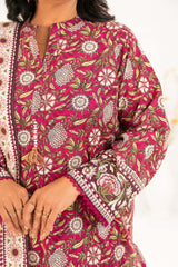 3 Piece Printed Khaddar Suit with Dupatta K-52109