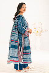 3 Piece Printed Khaddar Suit with Dupatta K-52110