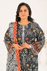 3 Piece Printed Khaddar Suit with Dupatta K-52111