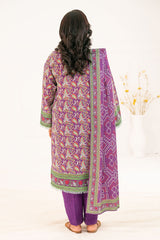 3 Piece Printed Khaddar Suit with Dupatta K-52112