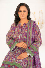 3 Piece Printed Khaddar Suit with Dupatta K-52112