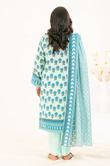3 Piece Printed Khaddar Suit with Dupatta K-52114