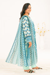3 Piece Printed Khaddar Suit with Dupatta K-52114