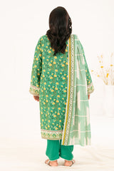3 Piece Printed Khaddar Suit with Dupatta K-52115