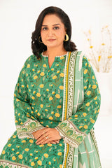 3 Piece Printed Khaddar Suit with Dupatta K-52115