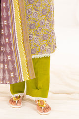 3 Piece Printed Khaddar Suit with Dupatta K-52116