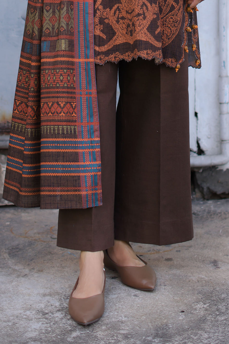 3 Piece Printed Khaddar Suit with Printed Khaddar Dupatta