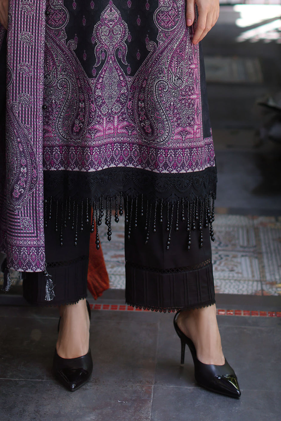 3 Piece Printed Khaddar Suit with Printed Khaddar Dupatta