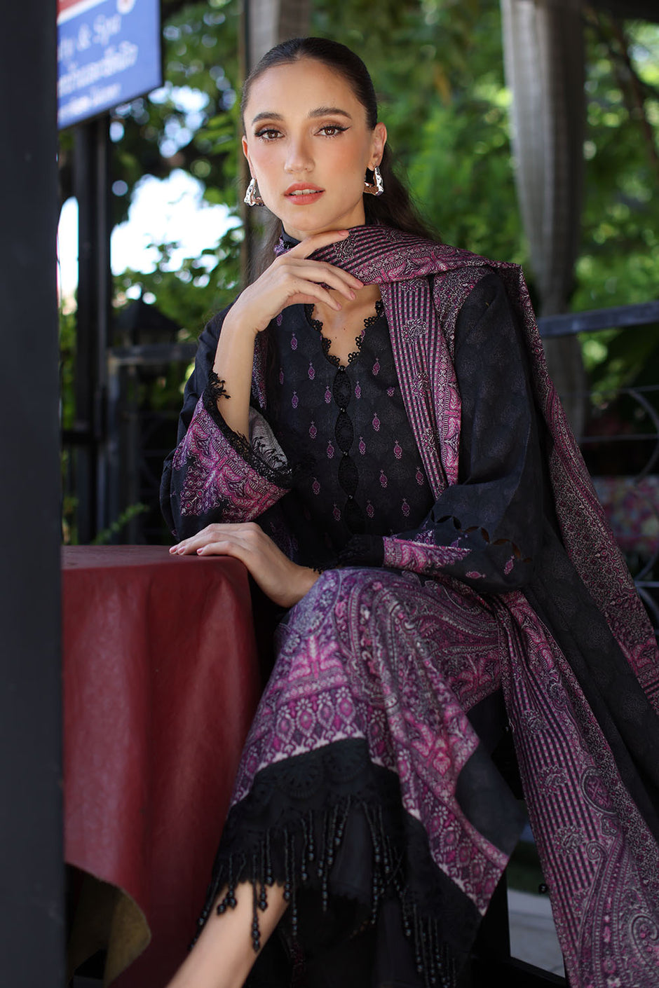 3 Piece Printed Khaddar Suit with Printed Khaddar Dupatta