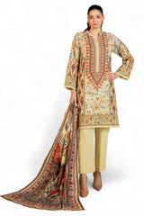 3 Piece Printed Khaddar Suit with Dupatta SD-52189