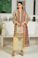 3 Piece Printed Khaddar Suit with Dupatta SD-52189