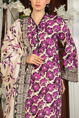 3 Piece Printed Khaddar Suit with Dupatta SD-52190