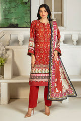 3 Piece Printed Khaddar Suit with Dupatta SD-52210